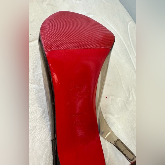 Christian Louboutin Slingback Heels 38.5 US 8 Black - Picture 14 of 16